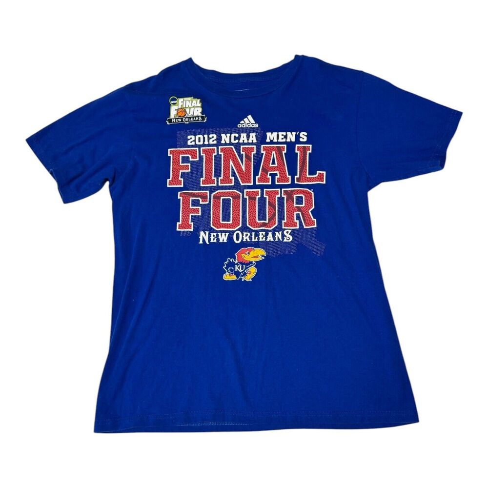NCAA University Of Kansas Jayhawks 2012‎ Final Four Shirt By Adidas Adult Medium